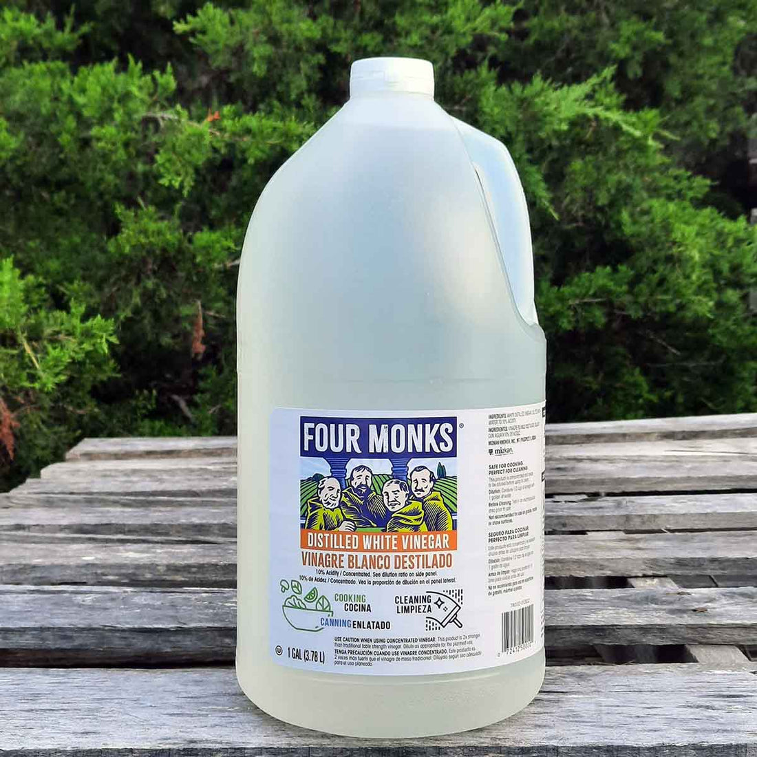 Four Monks 10 Distilled White Vinegar Garden Variety Organics
