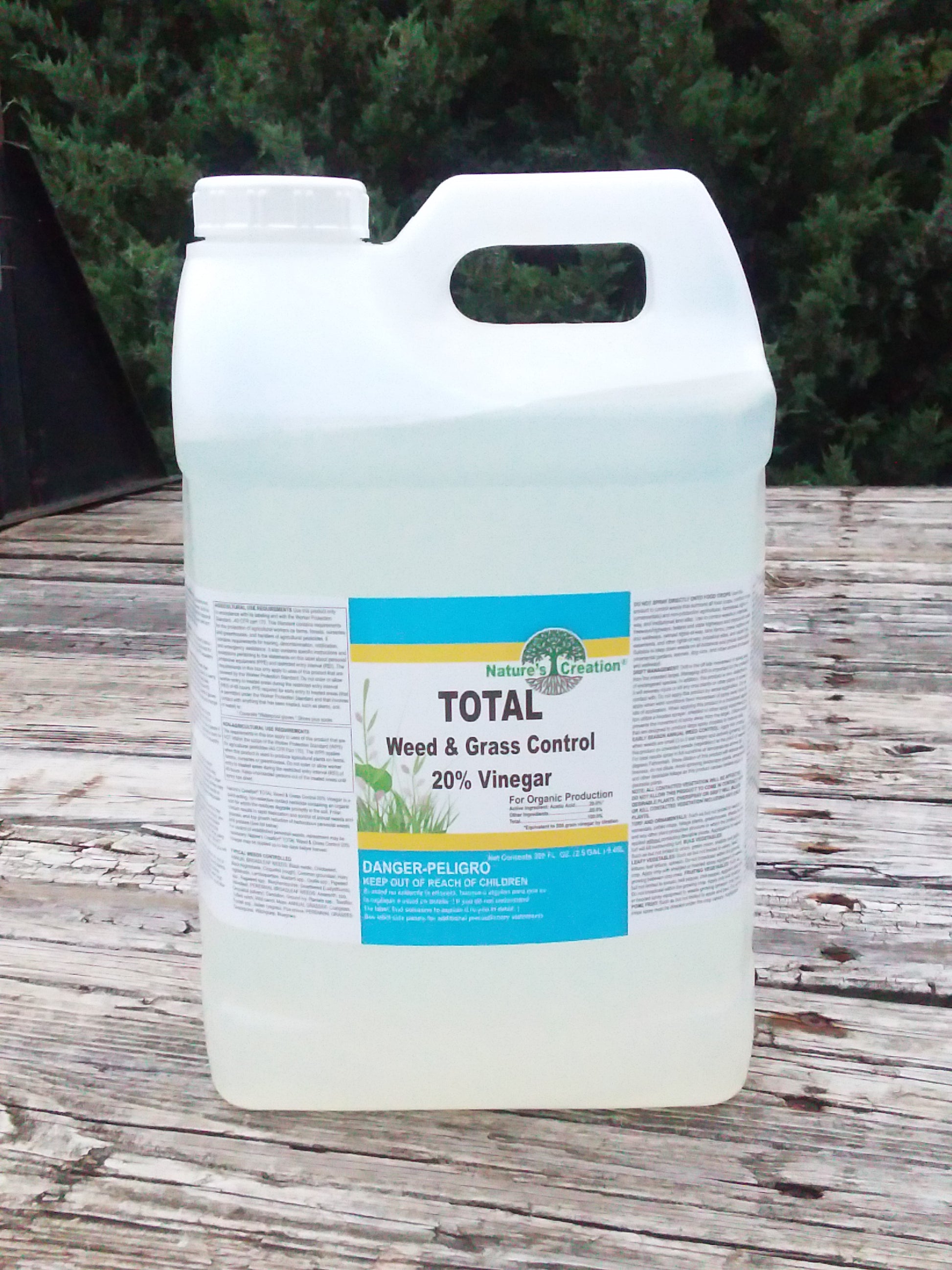 herbicidal vinegar Nature's Creation Total Weed & Grass Control - 20% Vinegar