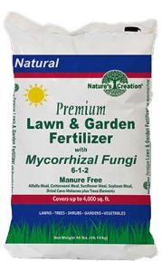 Nature's Creation Premium 6-1-2 Lawn & Garden Fertilizer with Mycorrhizal Fungi b- 40 lbs.
